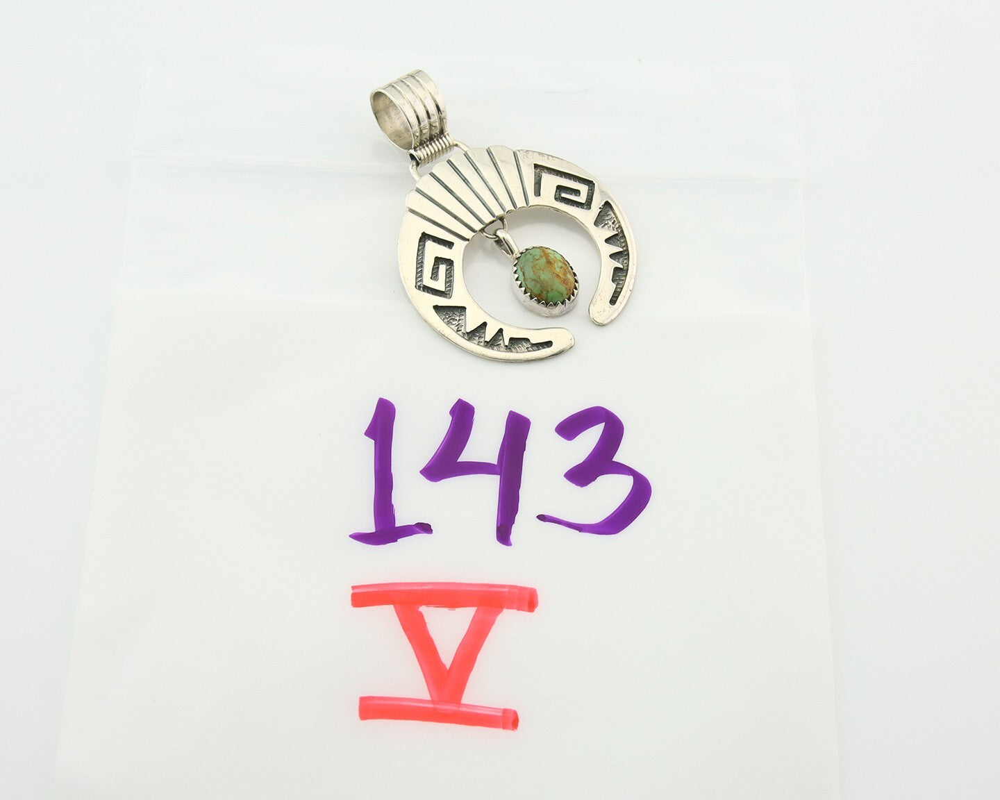 Navajo Sterling Silver Necklace Pendant Handmade Authentic Vintage Signed C