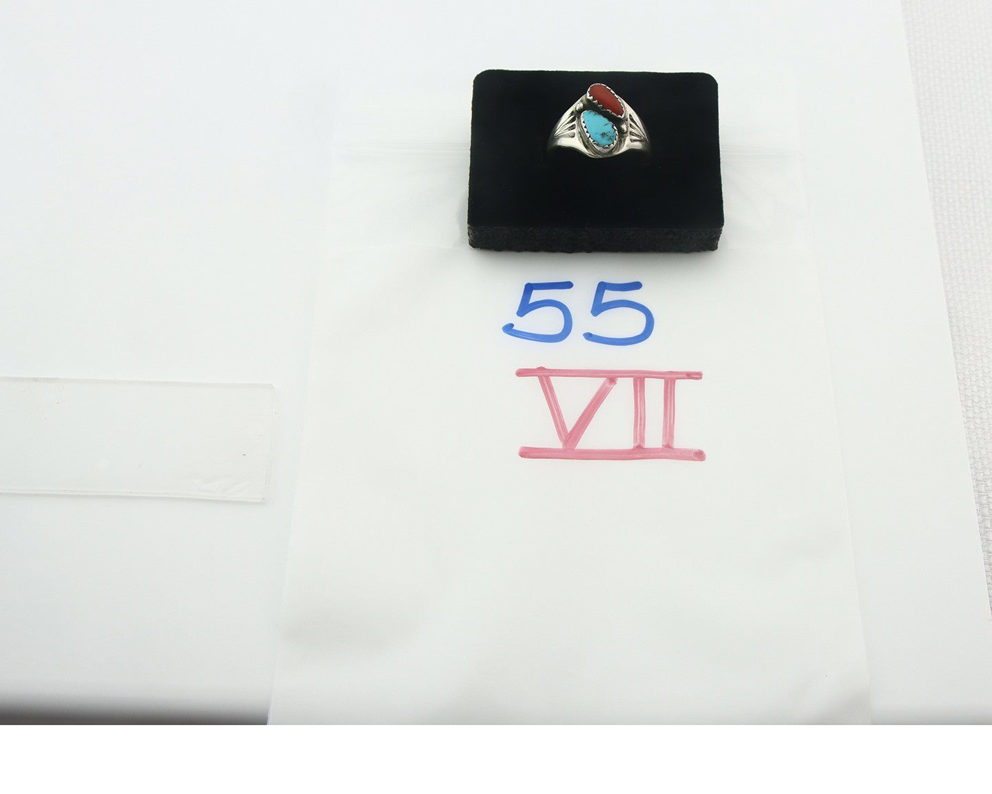 Vintage Navajo Ring 925 Sterling Silver Natural Gemstone Authentic Size 9.25