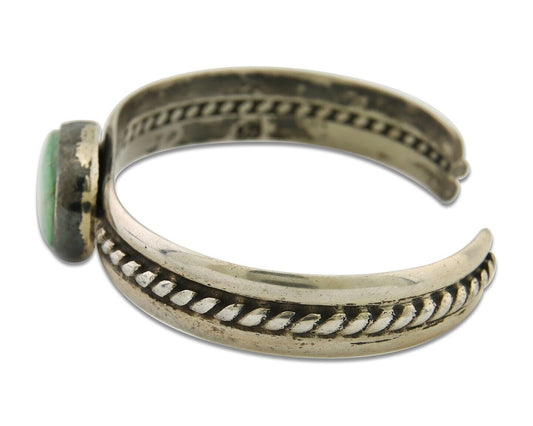 Navajo Cuff Bracelet 925 Silver Turquoise Cuff Native American Artist C.80's