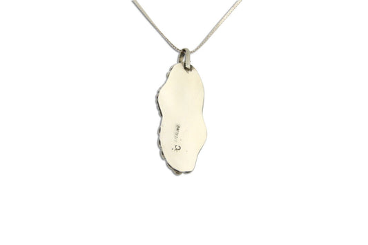 Navajo Necklace 925 Silver Natural Turquoise Artist Signed SC C.80's