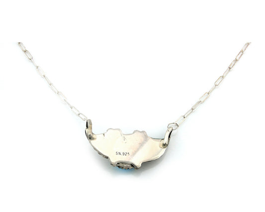 Navajo Necklace Sterling Silver Turquoise Coral Authentic Vintage SN