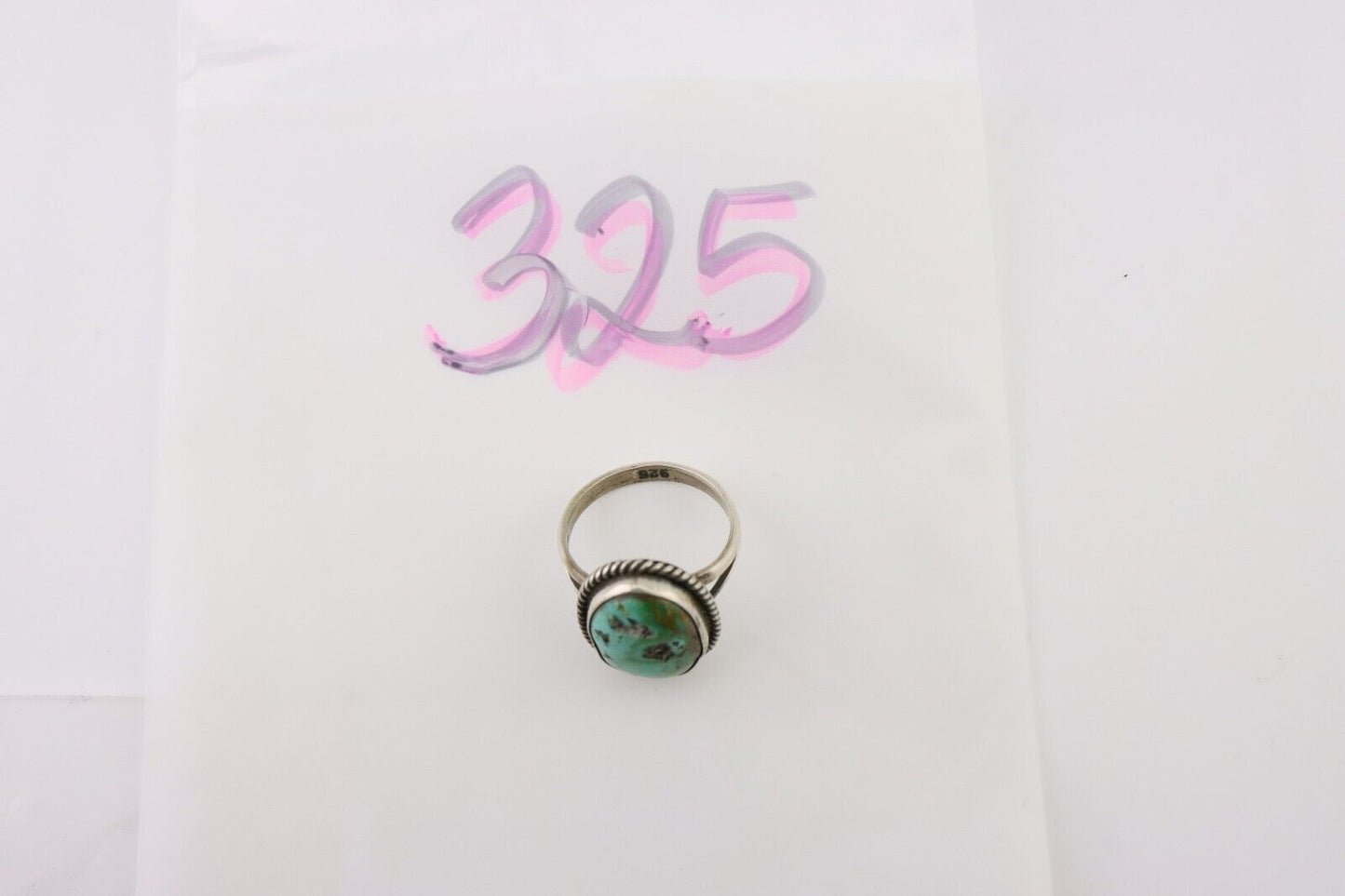 Navajo Handmade Ring 925 Silver Turquoise Native American Artist C.80's