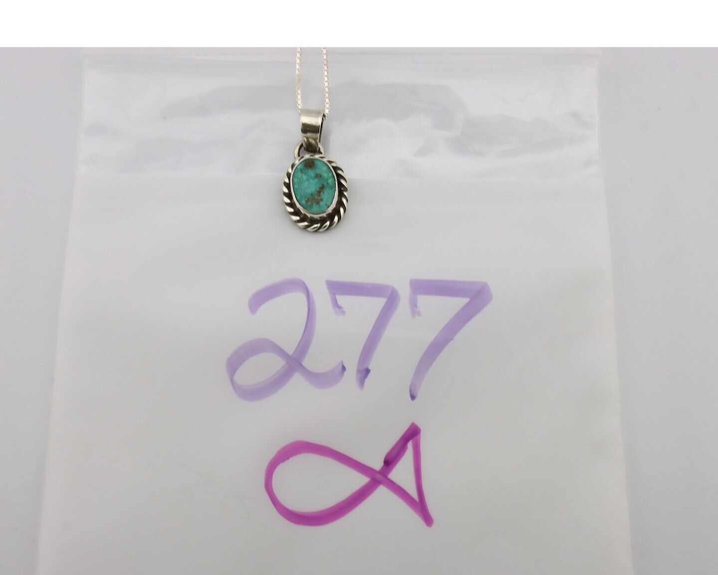 Navajo Necklace 925 Silver Natural Kingman Turquoise Native Artist C.2008