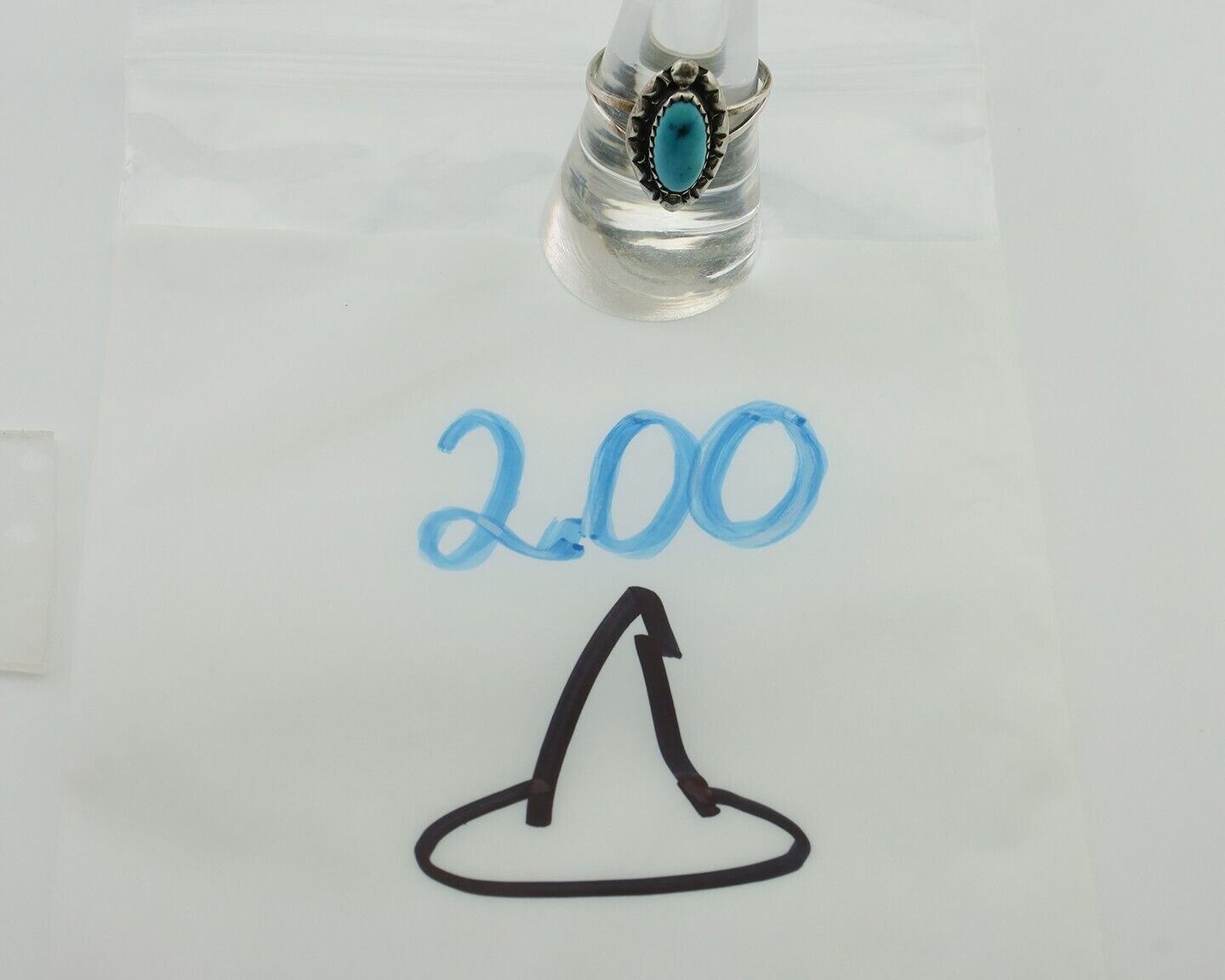 Navajo Handmade Ring 925 Silver Sleeping Beauty Artist Signed SC C80s
