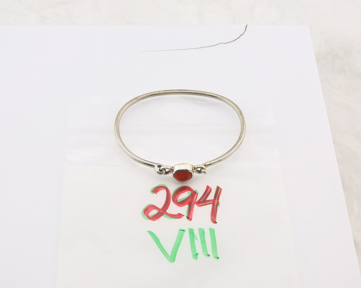 Navajo Bracelet Sterling Silver Natural Red Coral Artist Signed Sunrise