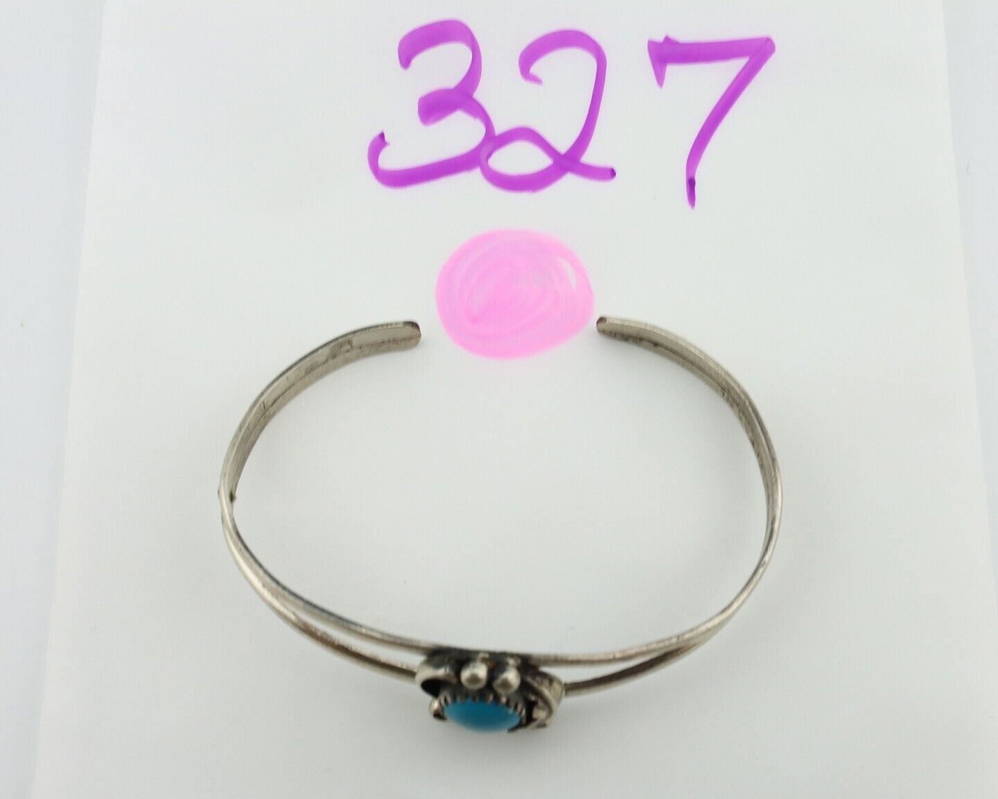 Navajo Slave Bracelet 925 Silver Natural SB Turquoise Native American C.80's