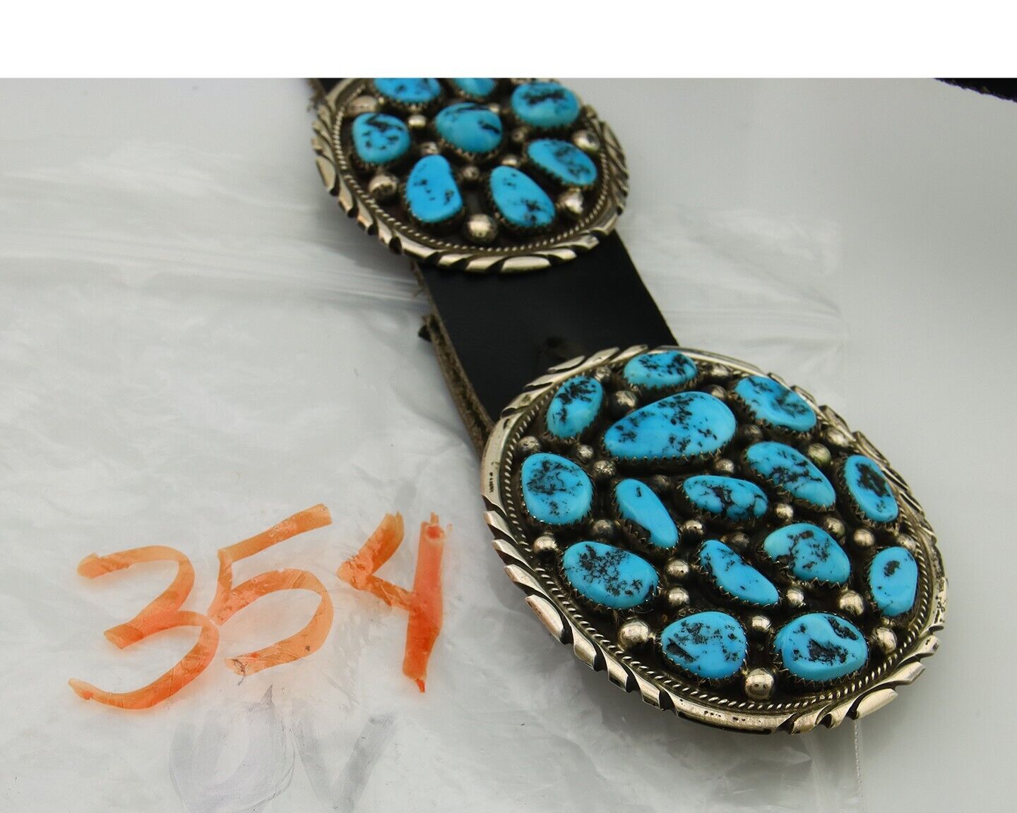 Navajo Concho Belt 925 Silver Handmade Artist Signed Gregory Moore C.1980's