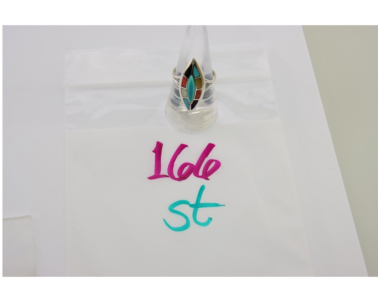 Navajo Ring 925 Silver Turquoise Shell Onyx Spiney Oyster Native Artist C80's