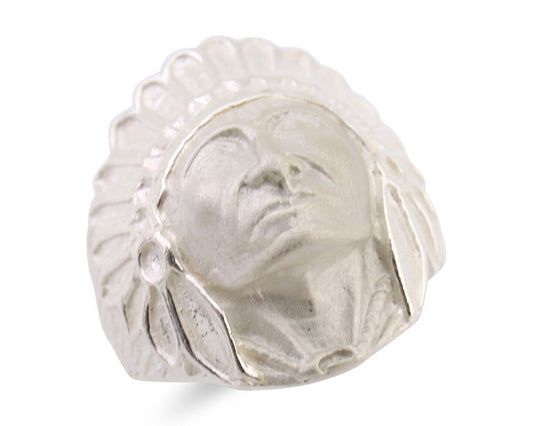Indian Chief Ring 925 Sterling Silver SOLID CAST 925 STERLING SILVER Size 11.25