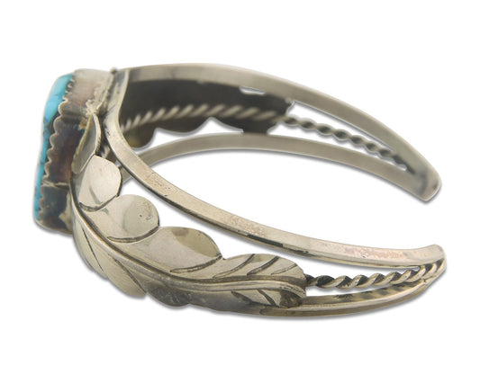 Vintage Navajo Bracelet 925 Silver Turquoise Traditional Handmade Authentic