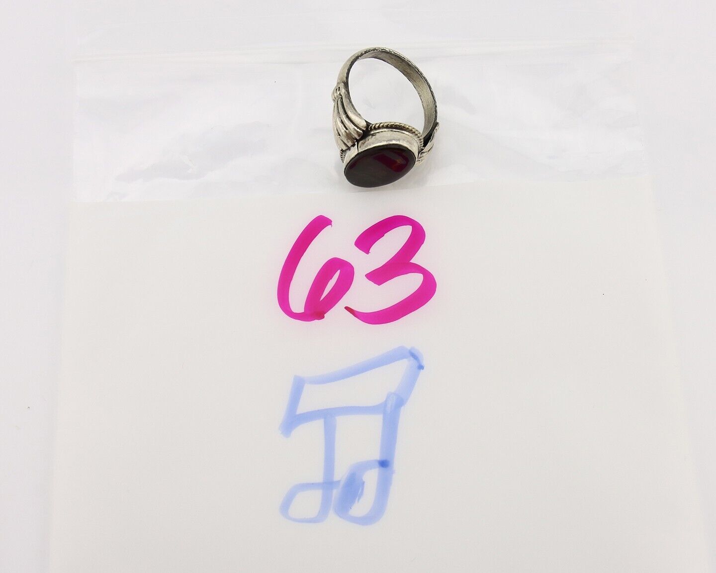 Navajo Handmade Ring 925 Silver Natural High Grade Fire Opal Native Artist C.80s