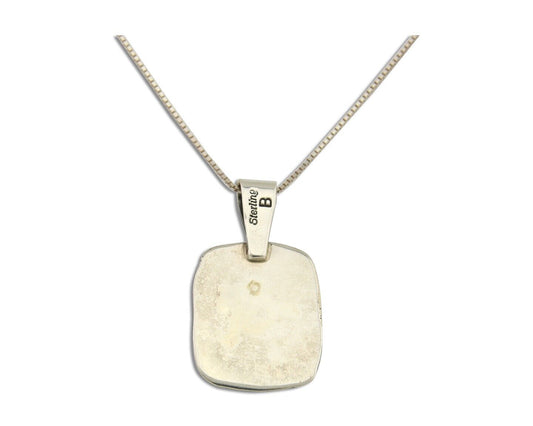 Navajo Necklace 925 Silver Natural Turquoise Artist Signed Lawrence Baca C.80's