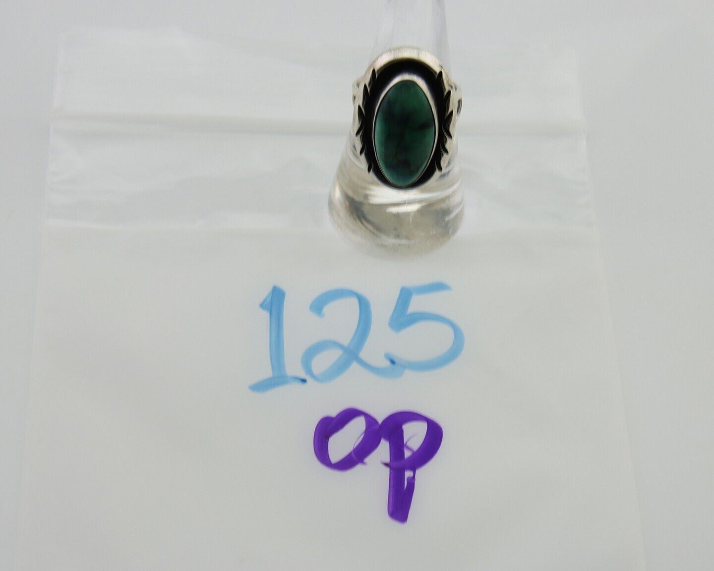 Navajo Ring 925 Silver Turquoise Artist Siged Herbert Cayatineto C.80's