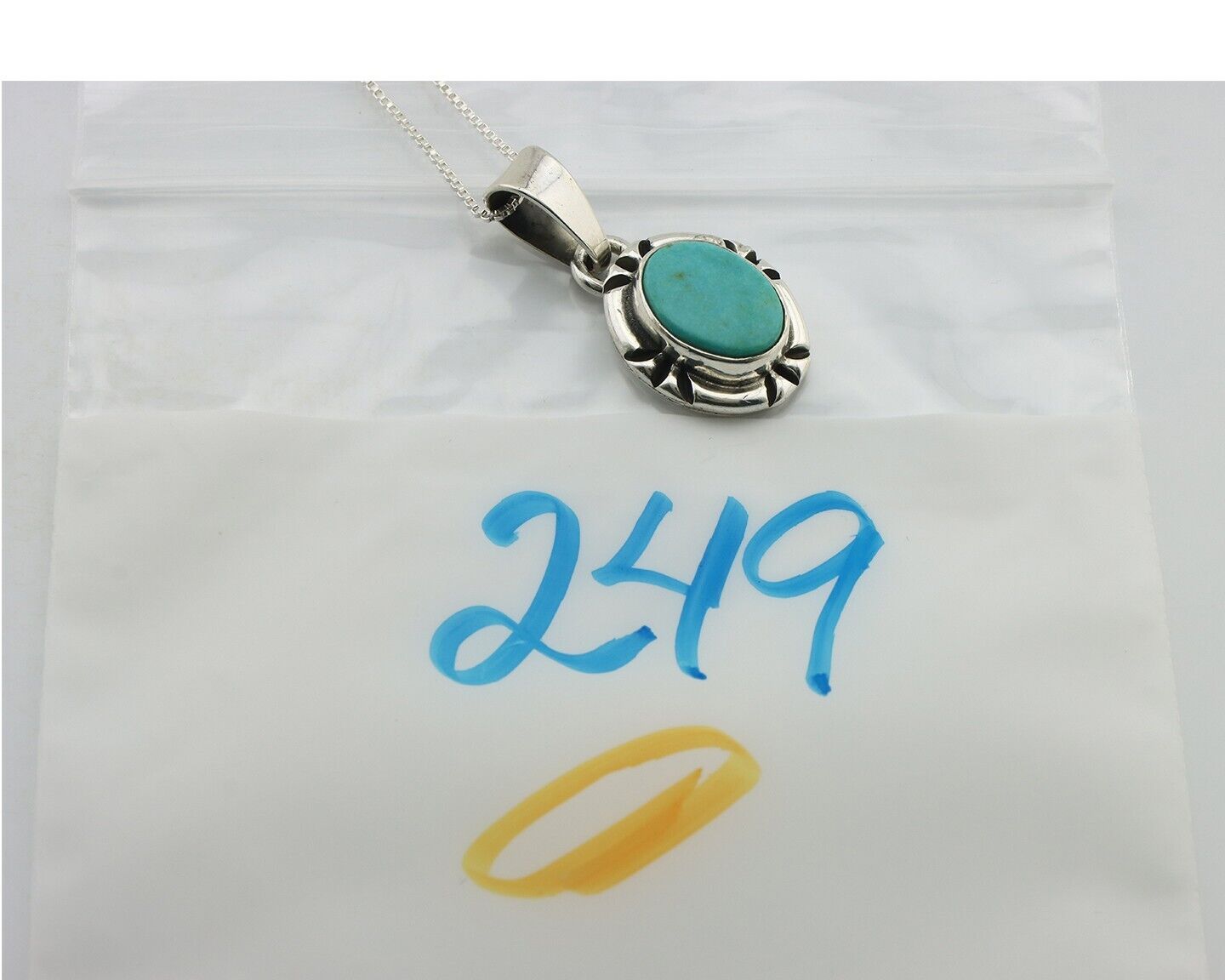 Navajo Necklace 925 Silver Arizona Turquoise Handmade Signed Gecko C.90's