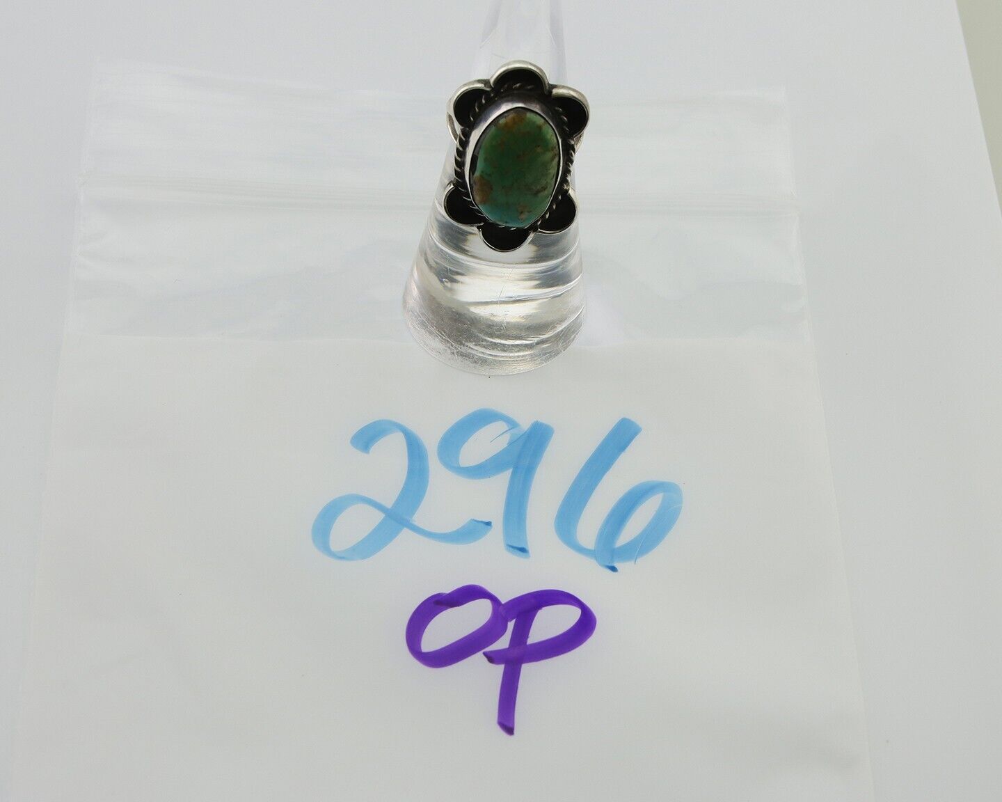Navajo Handmade Ring 925 Silver Turquoise Native Artist C.80's