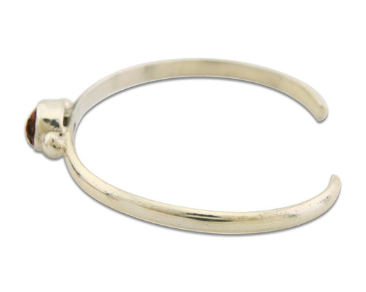 Navajo Bracelet .925 Silver Mediterranean Red Coral Cuff Native Artist C.80's