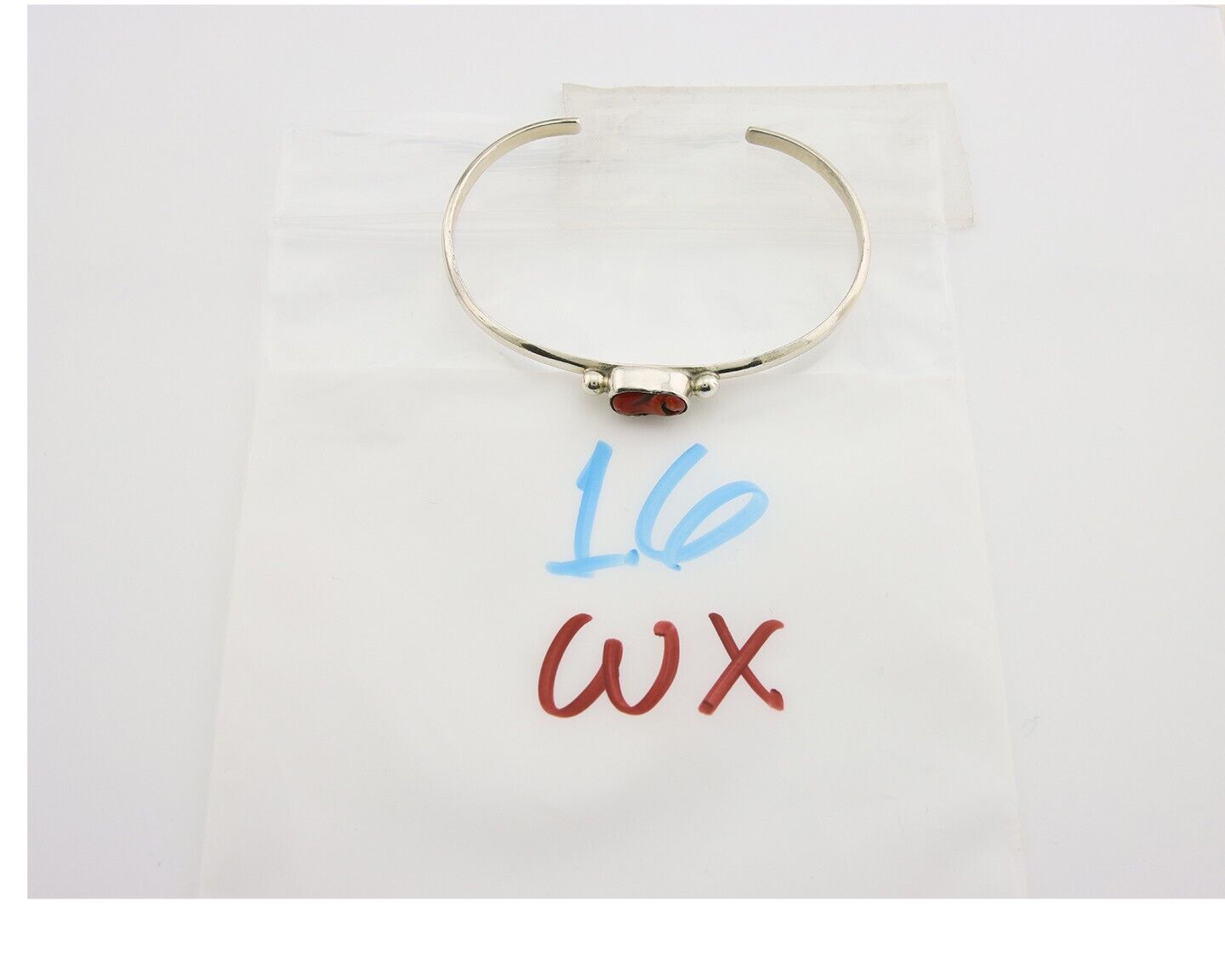 Navajo Bracelet .925 Silver Mediterranean Red Coral Cuff Native Artist C.80's