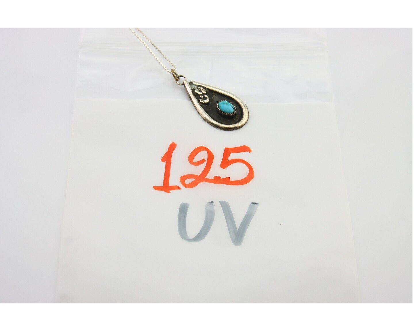 Navajo Necklace 925 Silver Natural Turquoise Native American C.80's