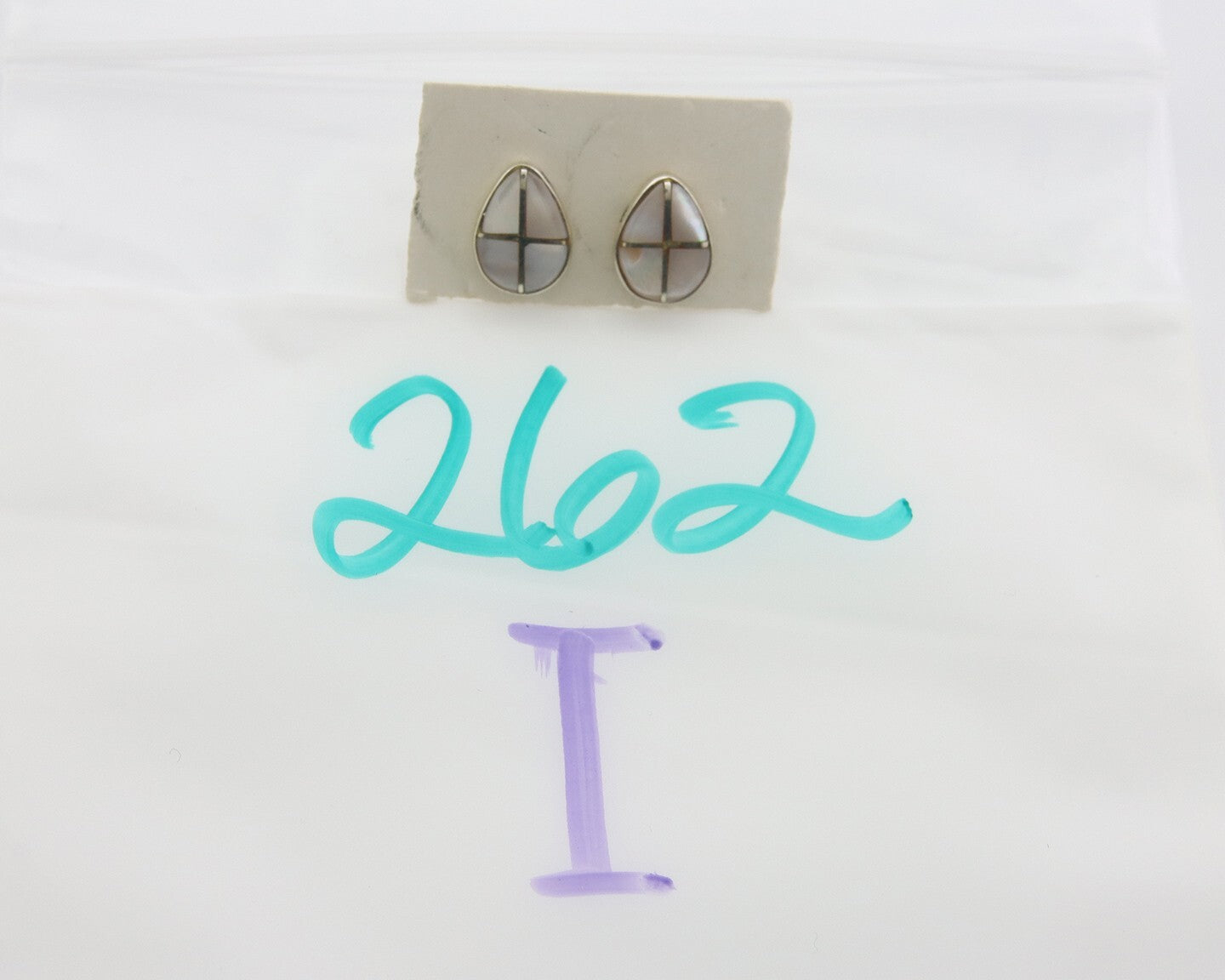 Navajo Earrings 925 Silver Pink Mussel Native American Artist C.80's