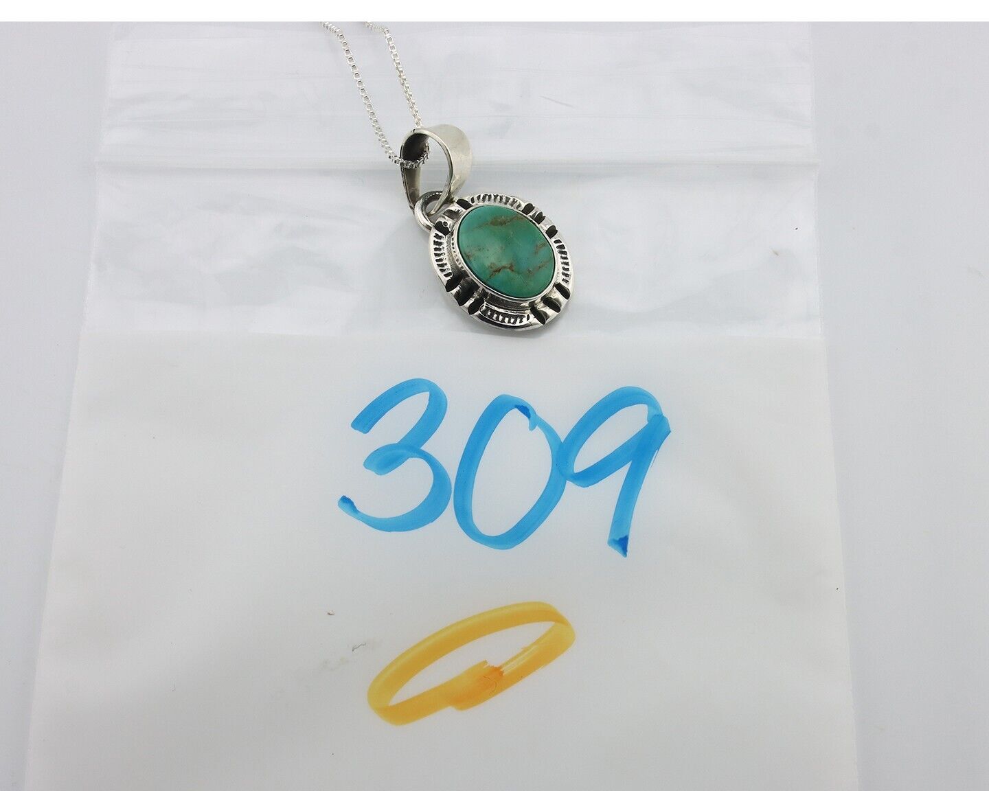 Navajo Necklace 925 Silver Arizona Turquoise Handmade Signed Gecko C.90's