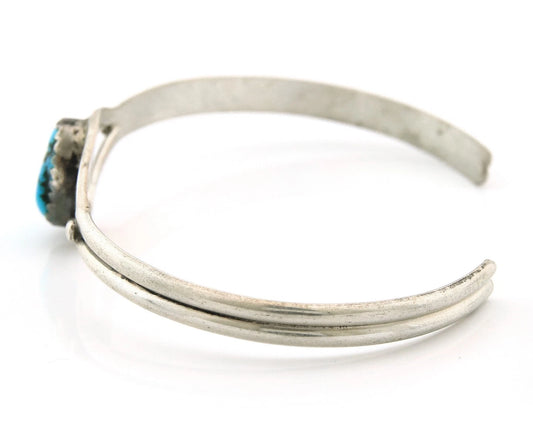 Navajo Cuff Bracelet Sterling Silver Authentic Natural Turquoise Native American