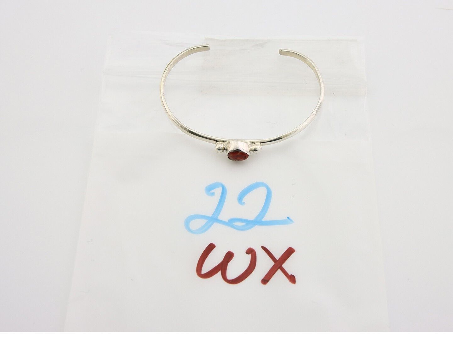 Navajo Bracelet .925 Silver Mediterranean Red Coral Cuff Native Artist C.80's