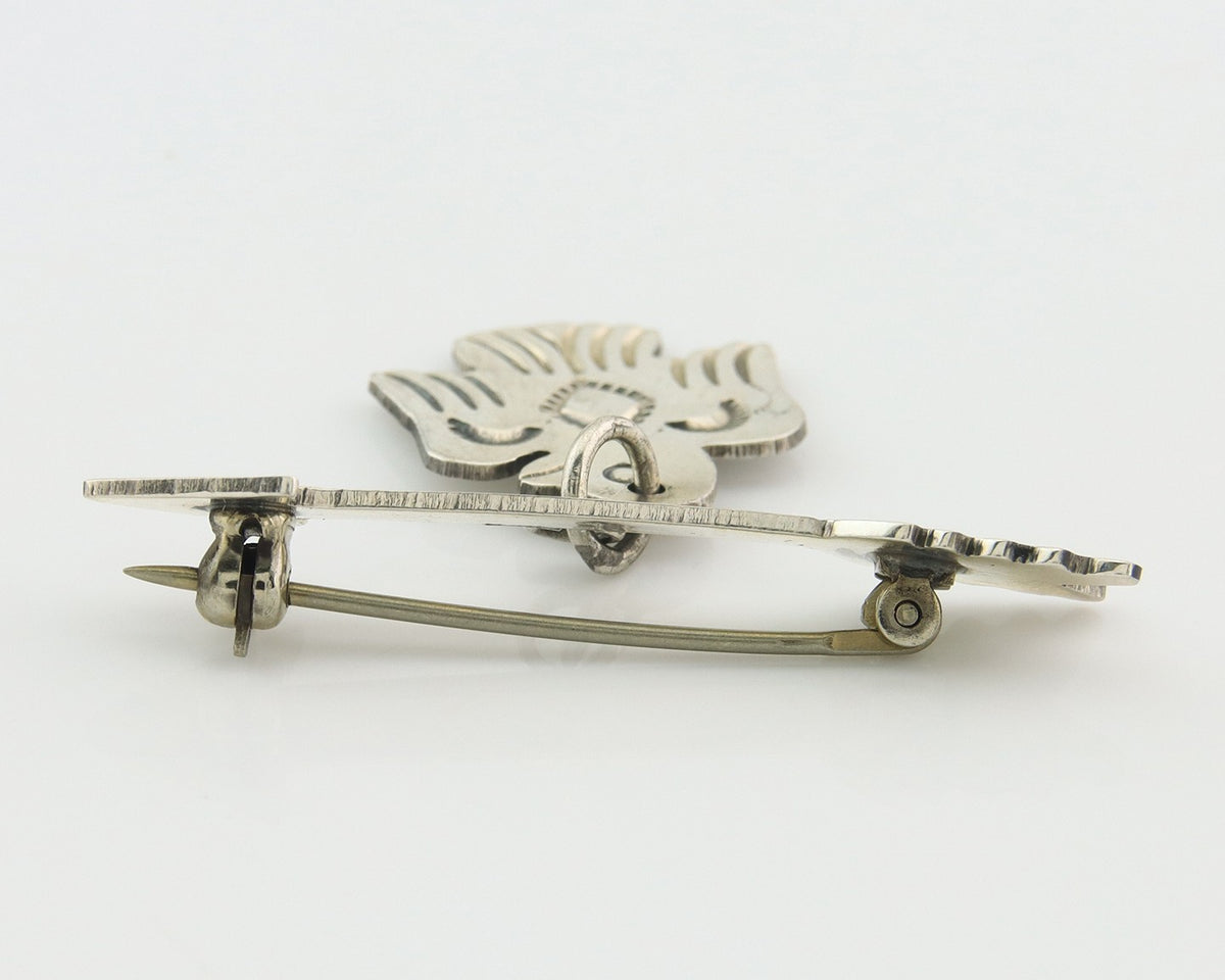 Navajo Pin Sterling Silver Thunderbird Arrow Artist Native American Artist