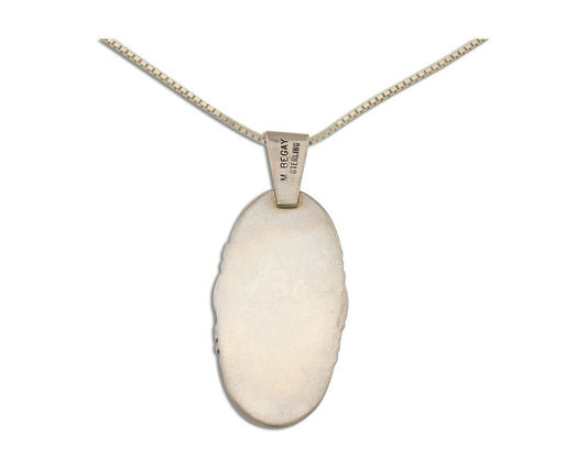 Navajo Necklace 925 Silver Natural Turquoise Artist Signed Mike Begay C.80's