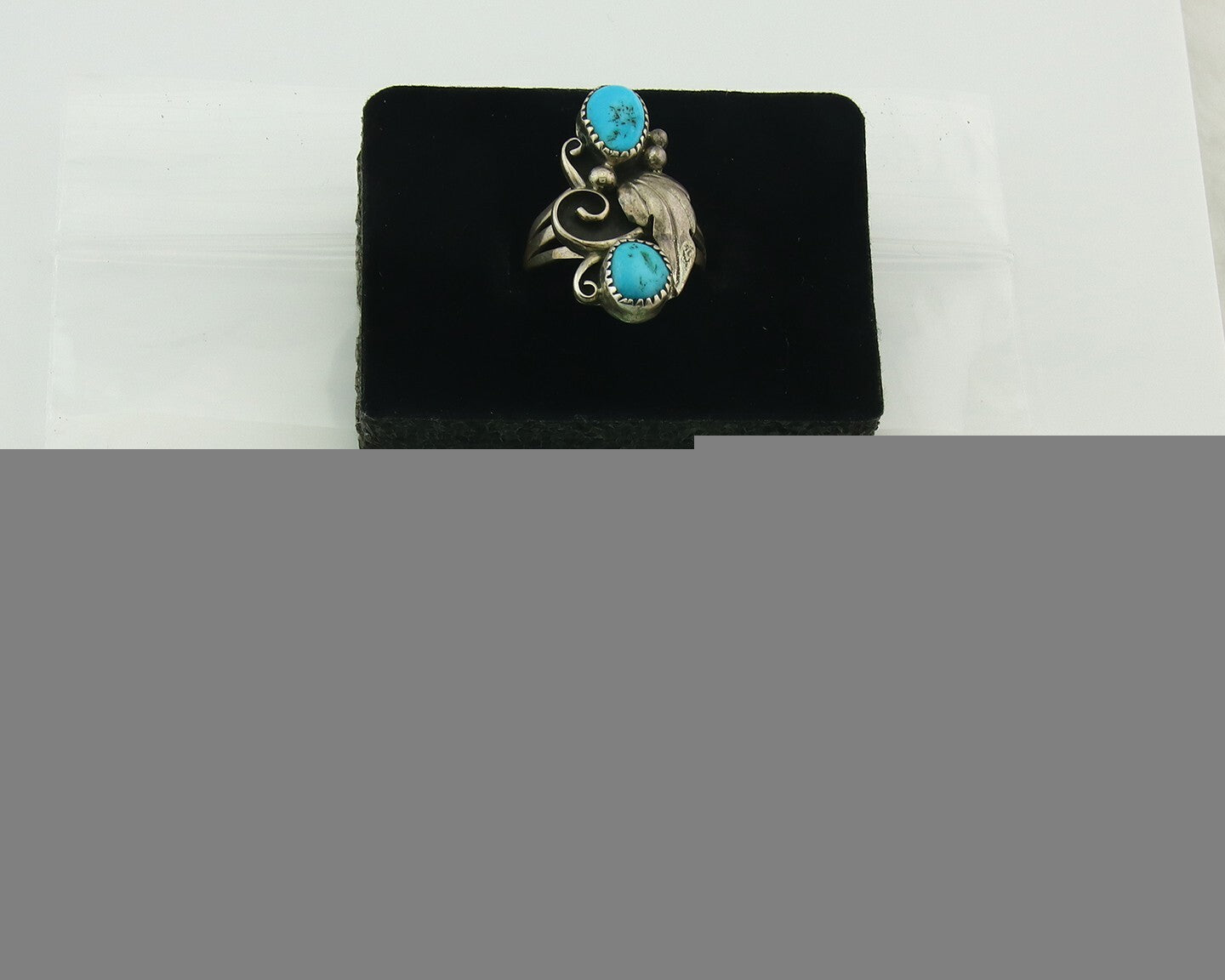 Vintage Navajo Ring 925 Sterling Silver Handmade Authentic Turquoise Size 6.0