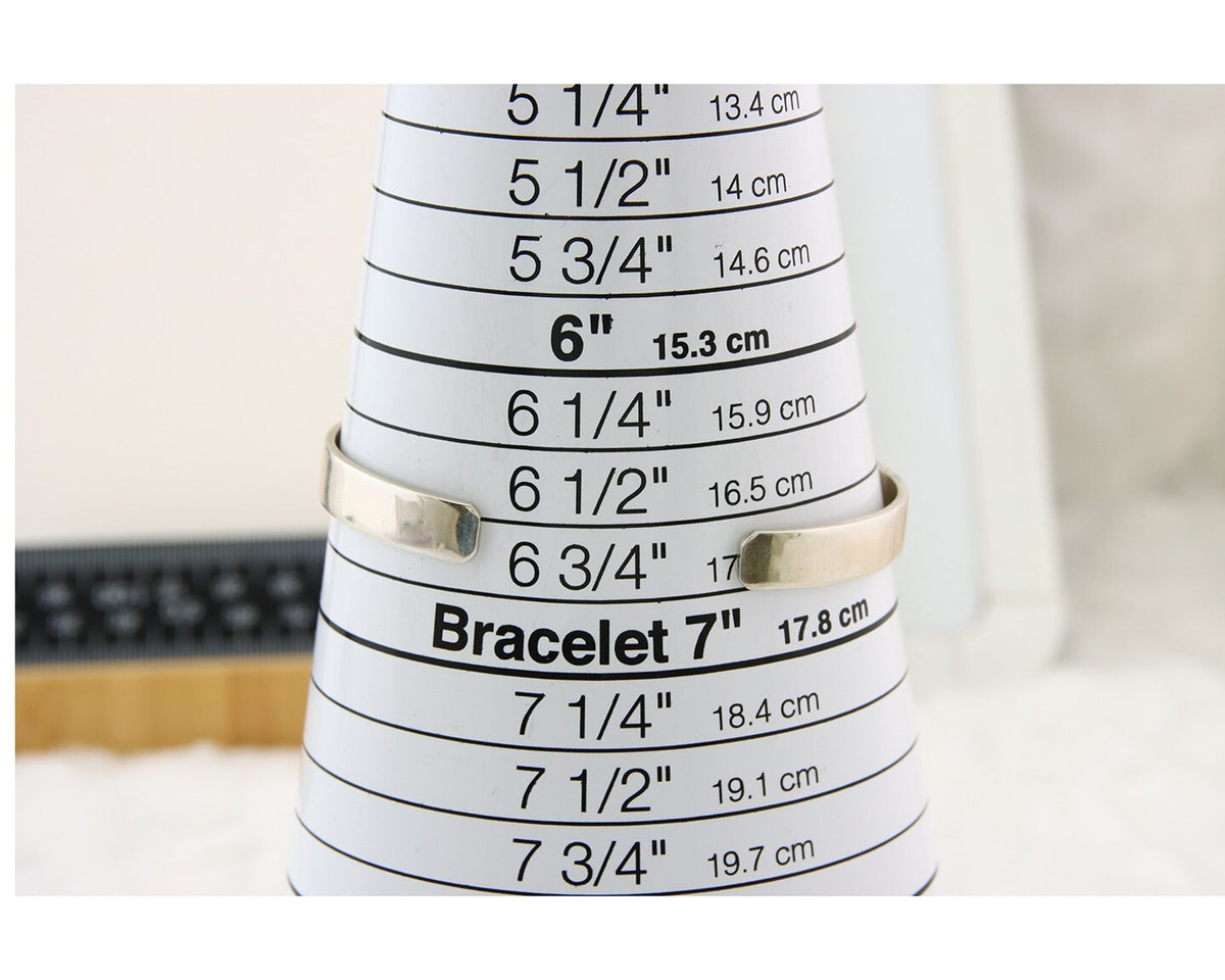 Navajo Bracelet 925 Silver & 12k Yellow Gold Filled Signed R C.80's