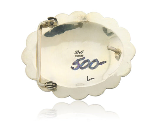 Navajo Belt Buckle 925 Sterling Silver Artist Lapis Signed Lloyd Nelson C.80's