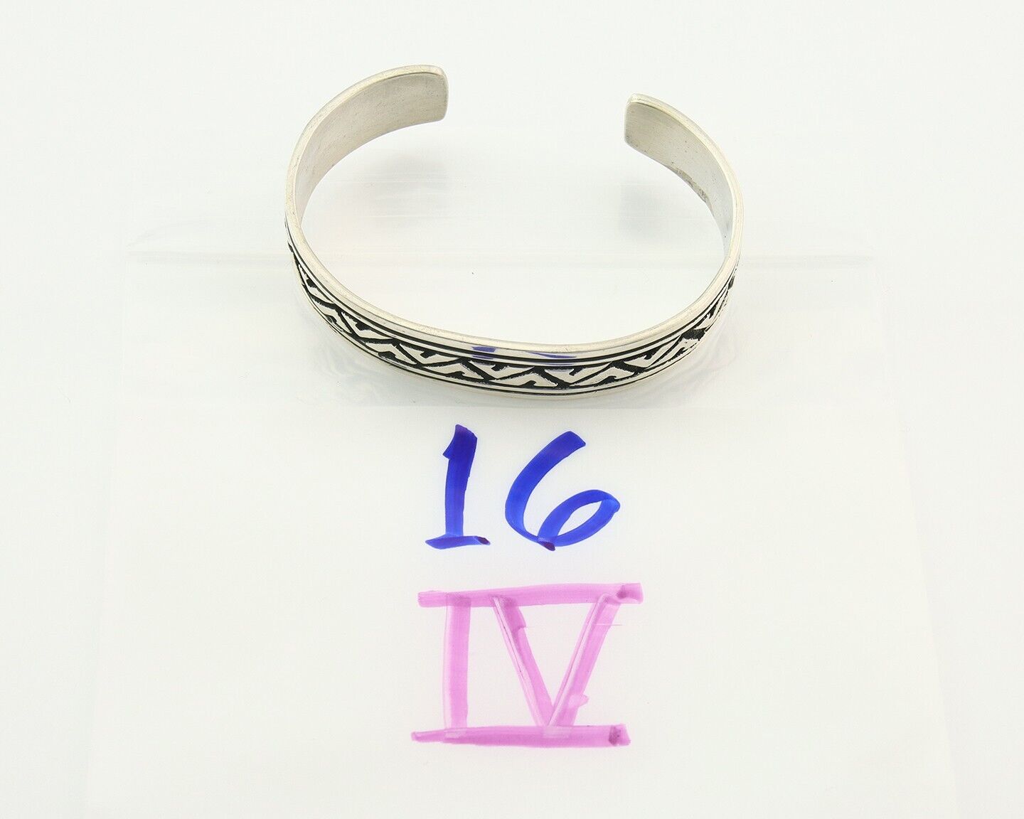 Navajo Bracelet 925 Silver Artist Signed Thomas Singer Cuff Made in the 1980's