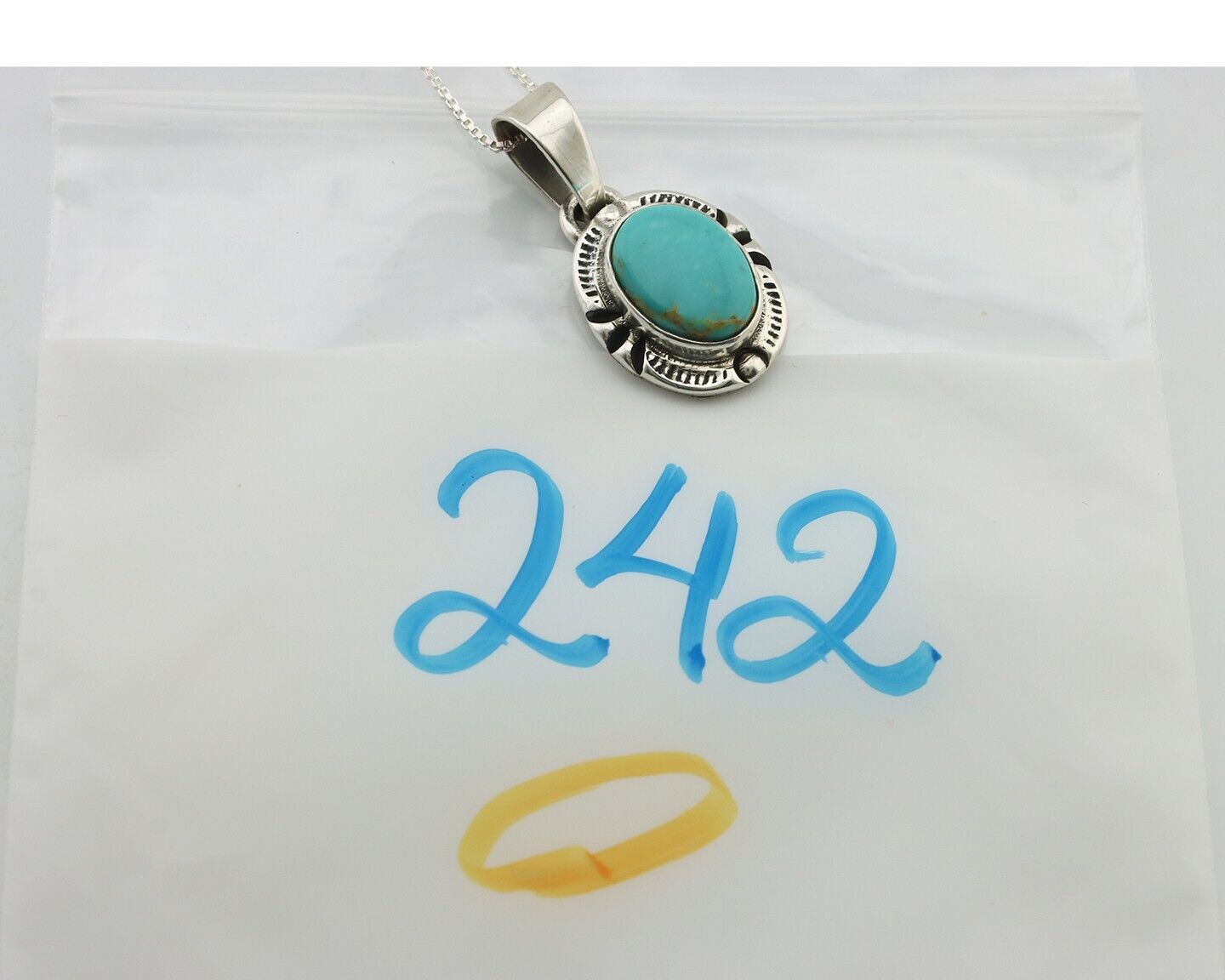 Navajo Necklace 925 Silver Arizona Turquoise Handmade Signed Gecko C.90's