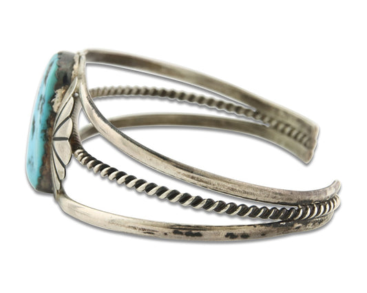 Vintage Navajo Bracelet 925 Silver Blue Turquoise Handmade