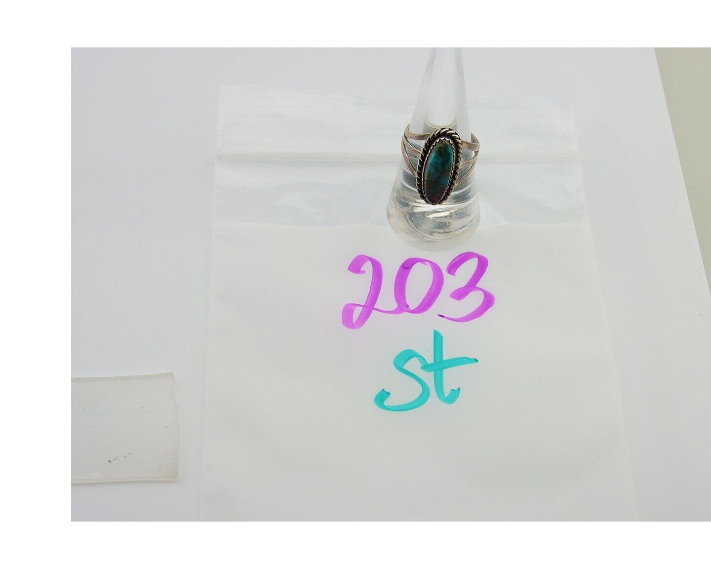 Navajo Ring 925 Sterling Silver Turquoise Native American Artist C.80's