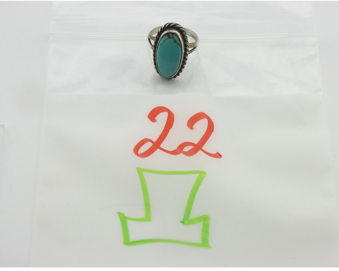 Navajo Ring 925 Silver Natural Blue Turquoise Signed M Montoya C.80's
