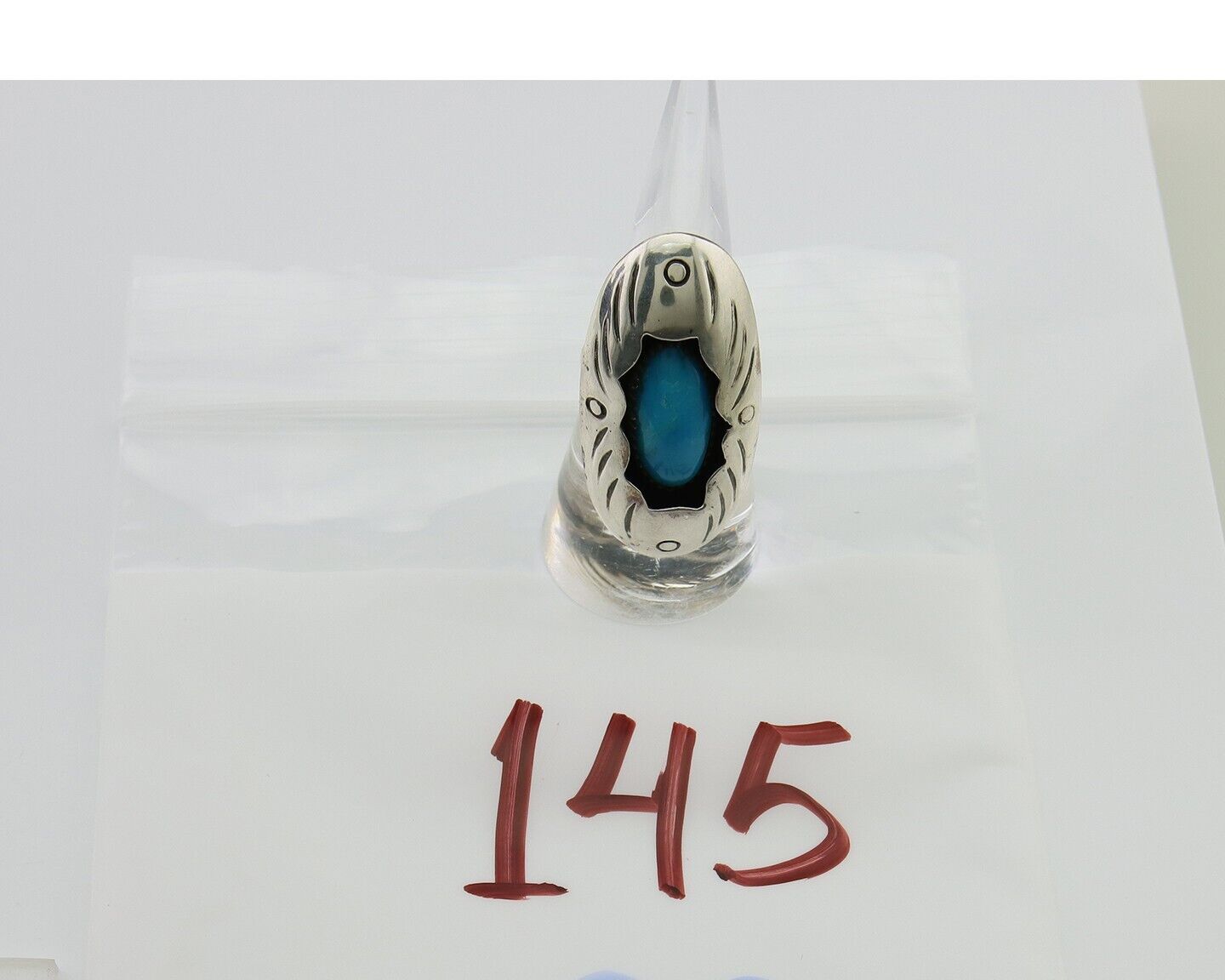 Navajo Handmade Ring 925 Silver Natural Arizona Turquoise Artist C.80's