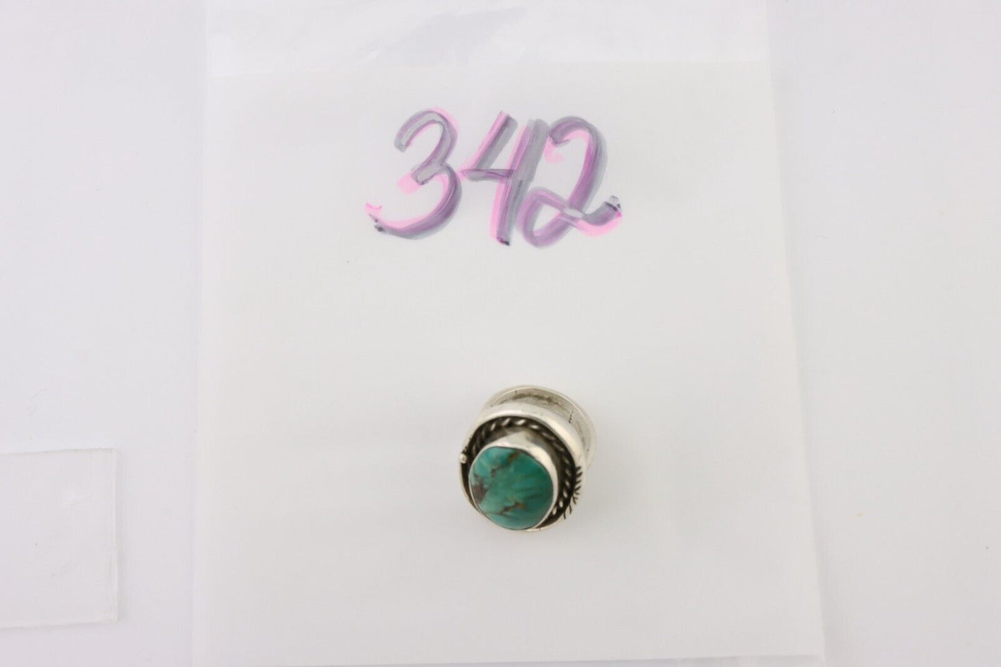 Navajo Handmade Ring 925 Silver Turquoise Native American Artist C.80's