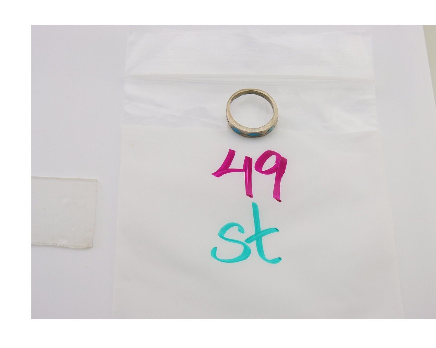 Navajo Handmade Ring 925 Silver Turquoise Native Artist C.80's