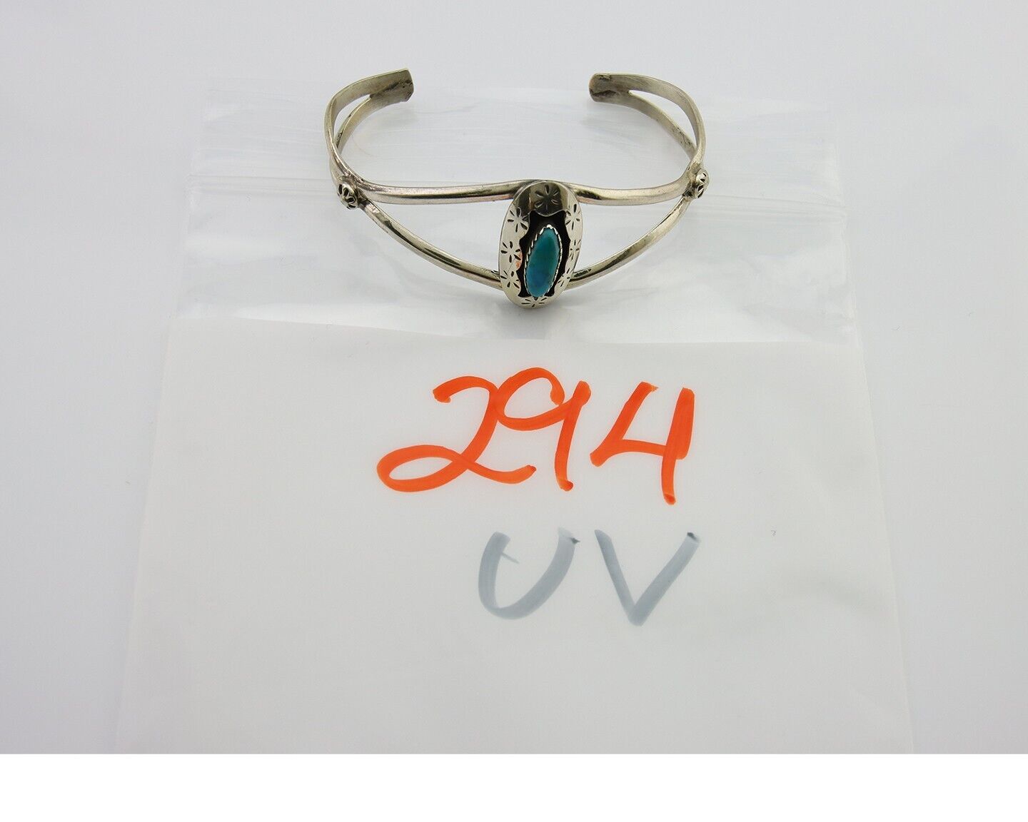 Navajo Cuff Bracelet 925 Silver Turquoise Cuff Artist Signed IJC C.80's
