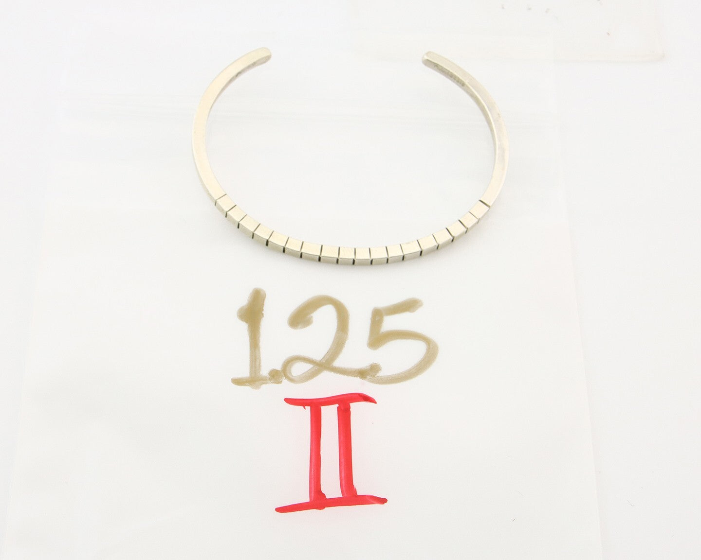 Navajo Bracelet 925 Silver Hand Stamped Signed M.C. ISASIB C.80's