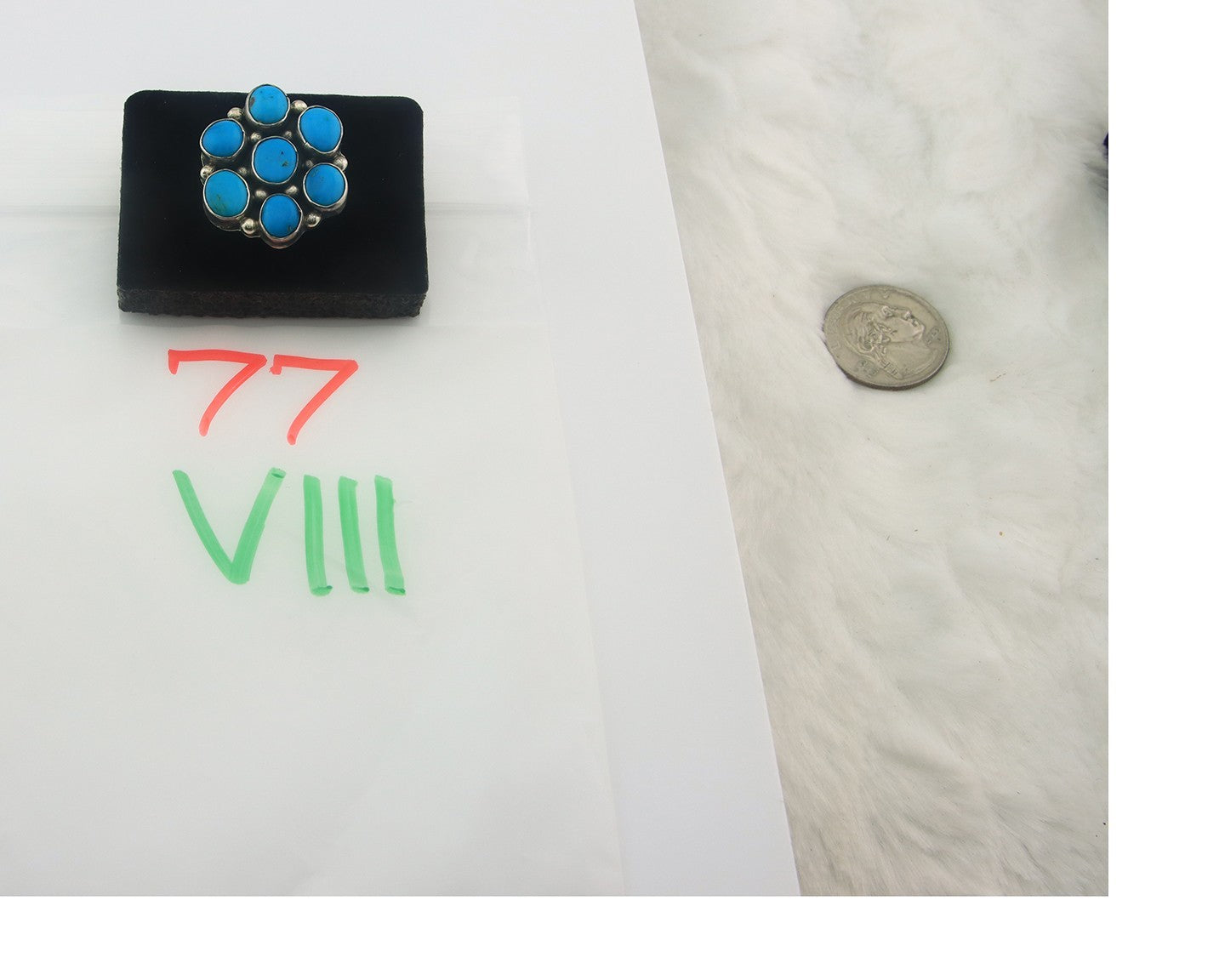 Navajo Ring Sterling Silver Authentic Vintage Turquoise Size 9.0