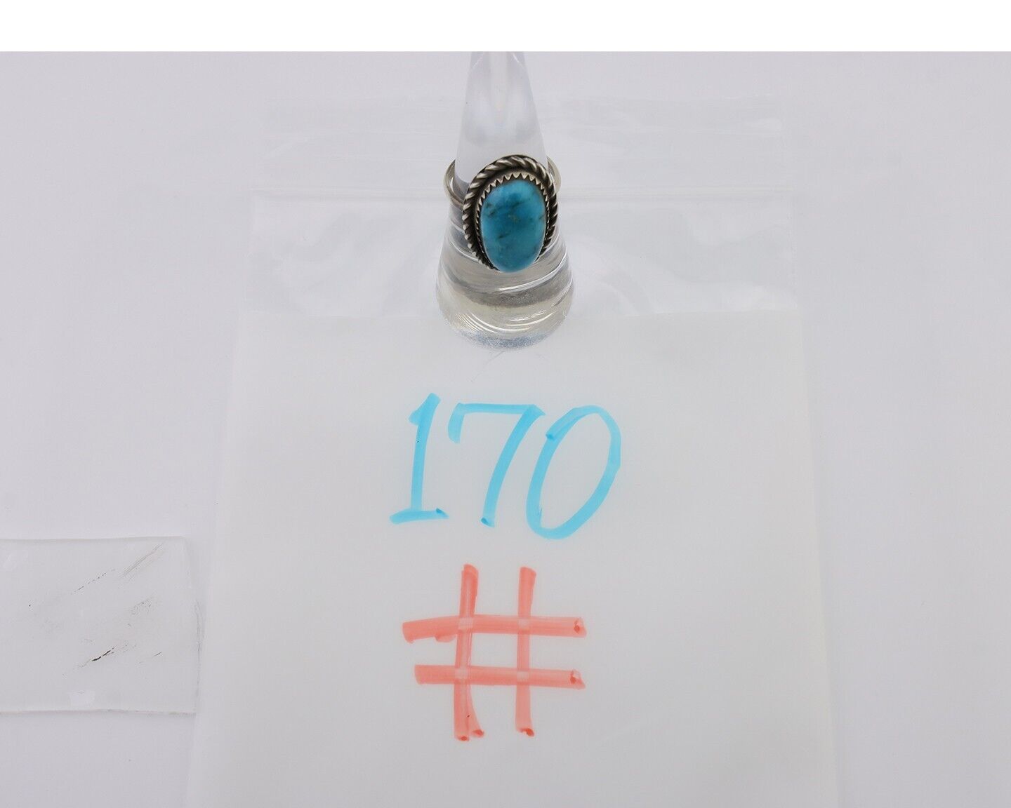 Navajo Ring 925 Silver Natural Turquoise Native American Artist C.80's