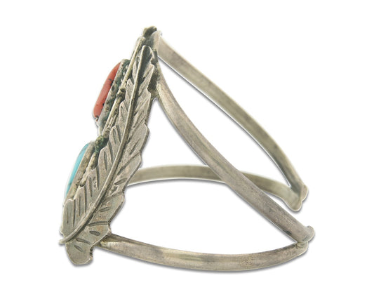 Vintage Navajo Bracelet 925 Silver Handmade Authentic Gemstone Traditional