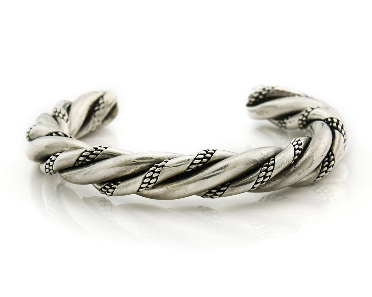Navajo Cuff Bracelet 925 Sterling Silver Vintage Handmade Signed D Zachary