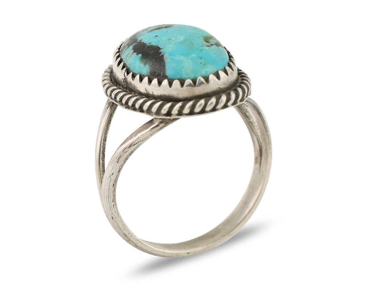 Navajo Handmade Ring 925 Silver Turquoise Native American Artist C.80's