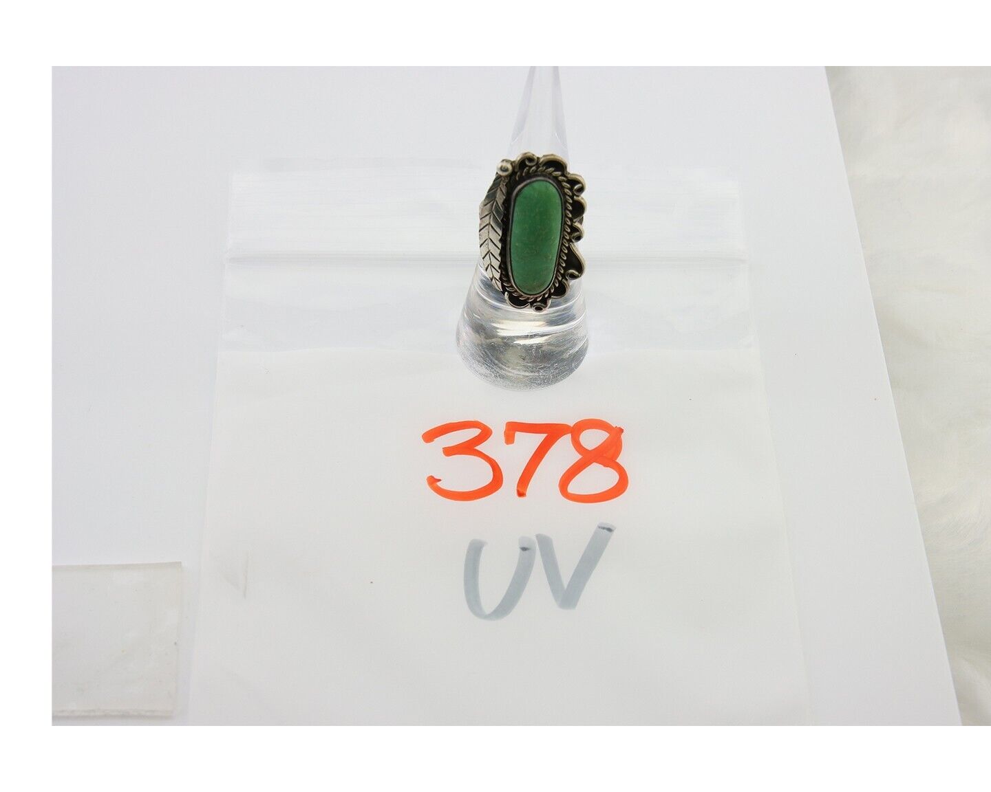 Navajo Ring .925 Sterling Blue Turquoise Artist Signed R Yazzie C.80's