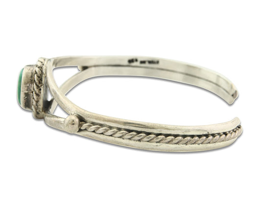 Vintage Navajo Bracelet 925 Silver Turquoise Traditional Handmade Signed Gecko