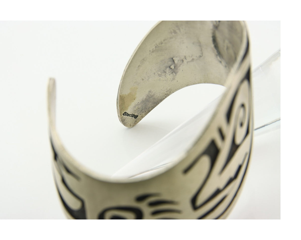Vintage Hopi Bracelet 925 Silver Handmade Authentic Traditional
