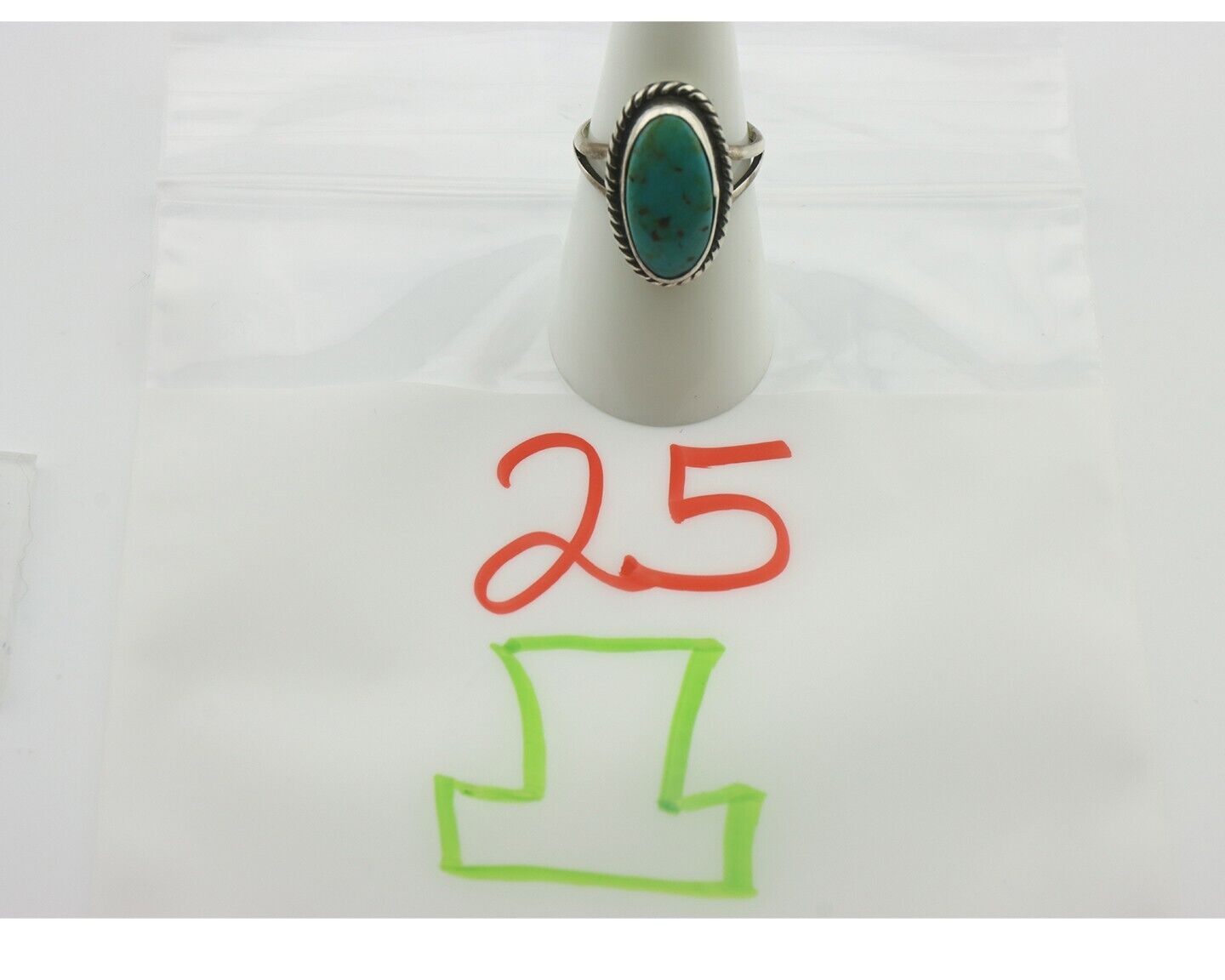 Navajo Ring 925 Silver Natural Blue Turquoise Signed M Montoya C.80's